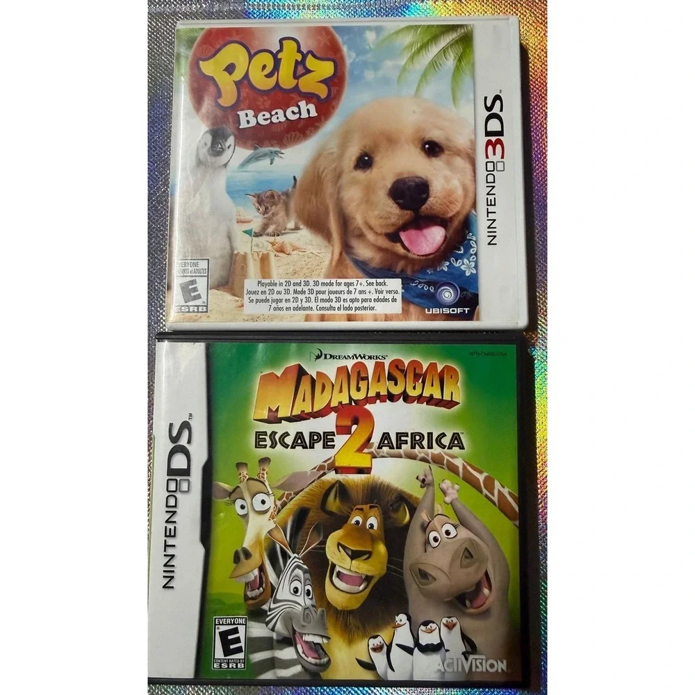13 NINTENDO DS Madagascar & 3DS Petz Beach